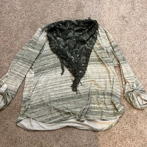 One World Long Sleeve shirt with Scarf